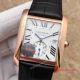 2017 Swiss Repica Cartier Tank MC Watch Rose Gold Black Leather  (3)_th.jpg